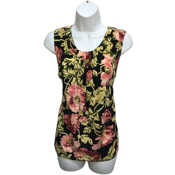 TALBOTS Factory Sleeveless Front Pleated Top Blouse - Women’s Medium - Picture 7 of 13